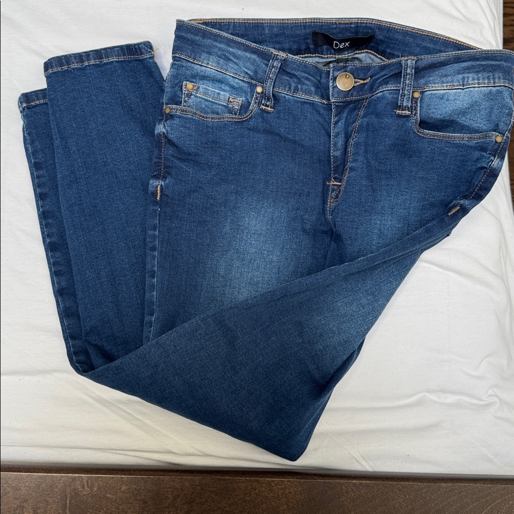 Dex Women's Skinny Jeans in Dark Blue Wash - Picture 5 of 5